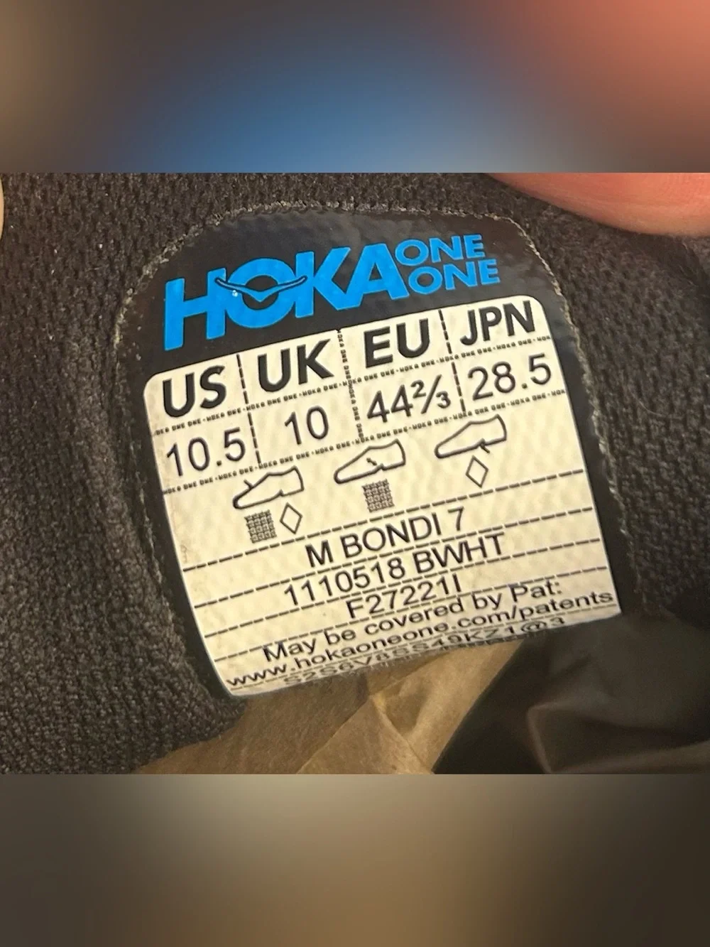 HOKA Black Mens Sneakers Size 10.5